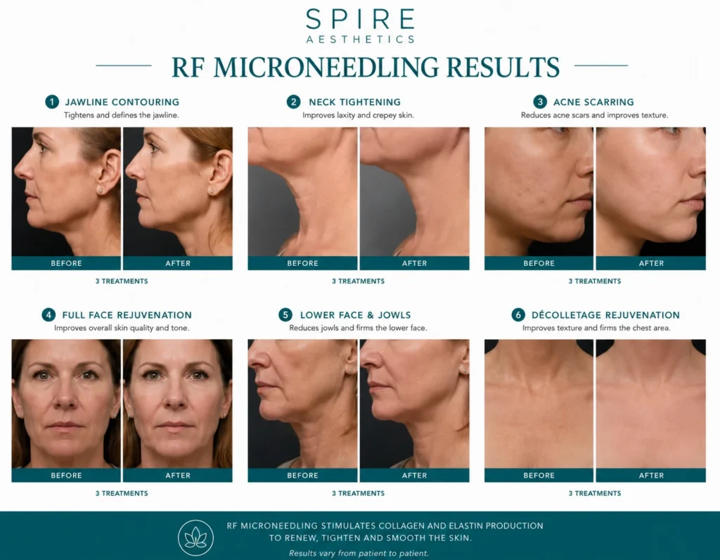 RF Microneedling Skin tightening Birchfield results